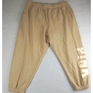 Vintage Y2K Pink Victoria's Secret Boyfriend Logo Jogger Tan Sweatpants 2XL XXL